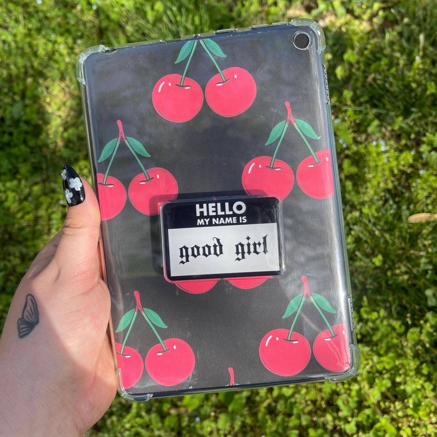 Hello My Name Is Good Girl Kindle Grip | Magnetic: Sticker