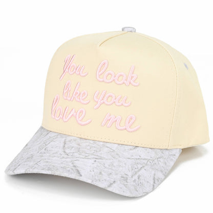 YOU LOOK LIKE YOU LOVE ME Trucker Cap: White Camo
