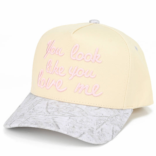 YOU LOOK LIKE YOU LOVE ME Trucker Cap: White Camo
