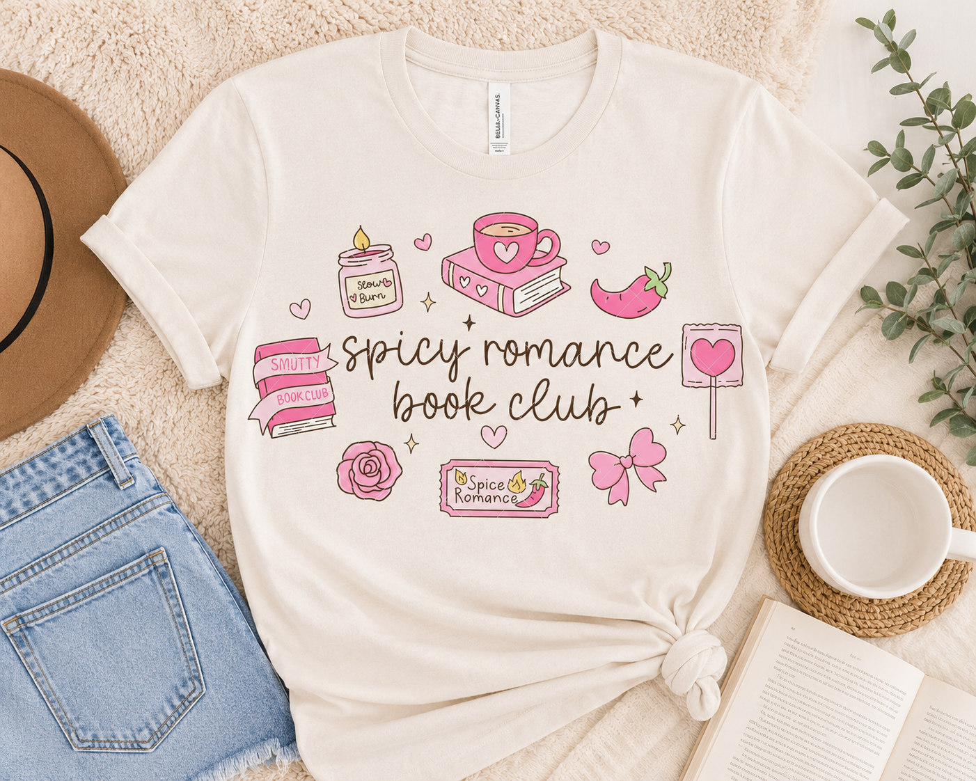 Smutty Book Club Graphic Tee | Romance Reader Shirt