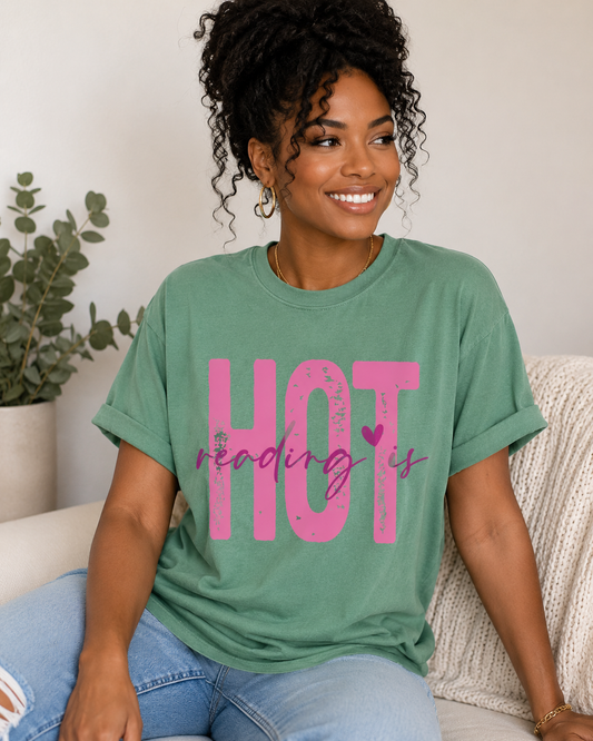 Reading Is Hot | Comfort Colors Graphic Tee