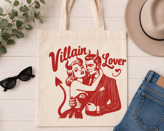 Villain Lover Tote Bag | Romance Reader Canvas Tote