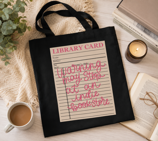 Indie Bookstore Tote Bag | Reader Canvas Tote