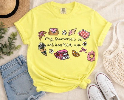 My Summer Is All Booked Up Graphic Tee | Book Lover Shirt