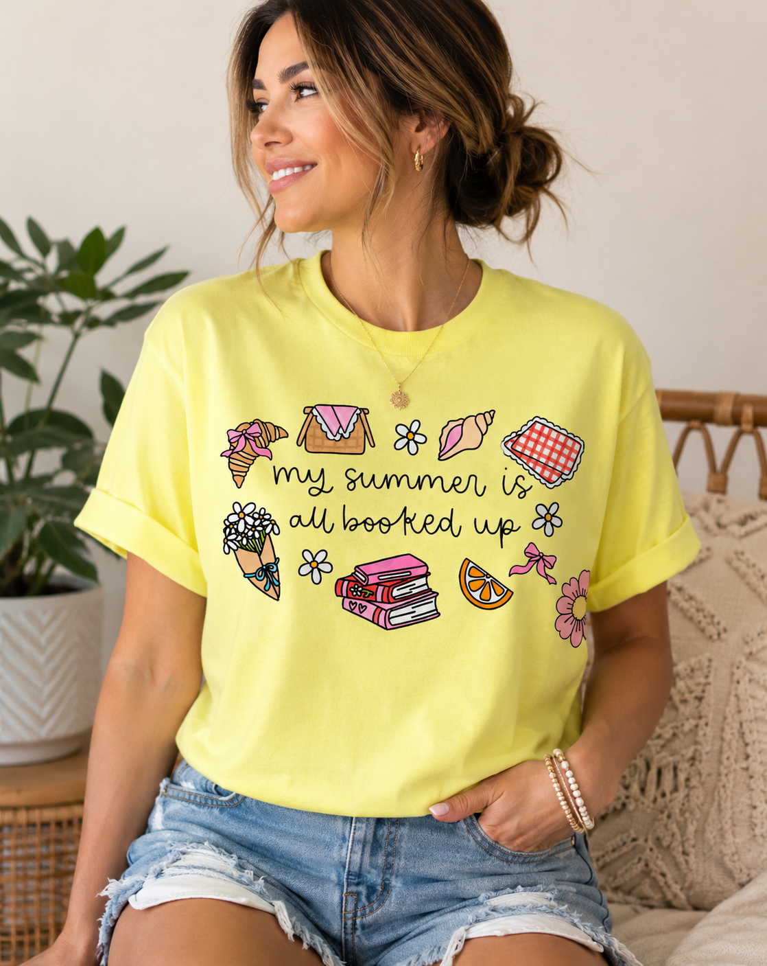 My Summer Is All Booked Up Graphic Tee | Book Lover Shirt